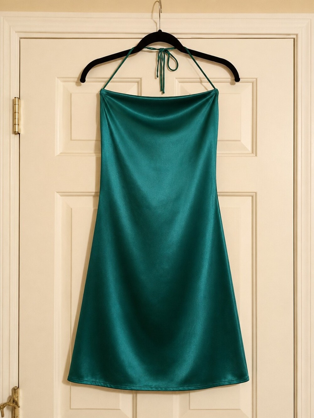 90s Minimalist Y2K Party Night Out Halter Mini Dress Size Small